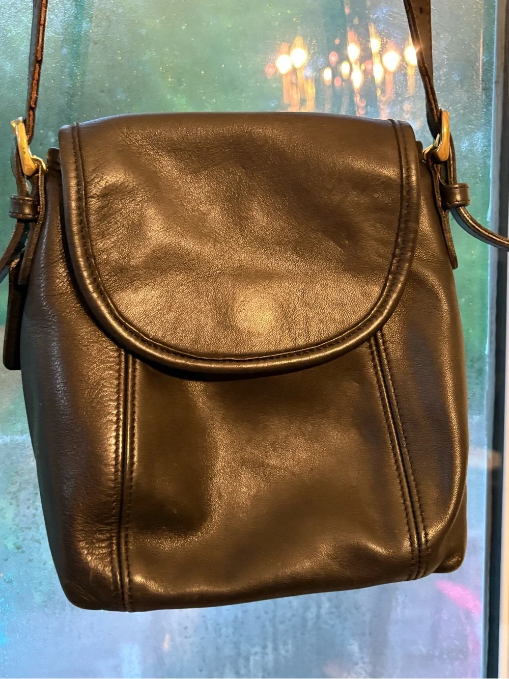vintage 1990s Coach Soho small flap crossbody bag leather
